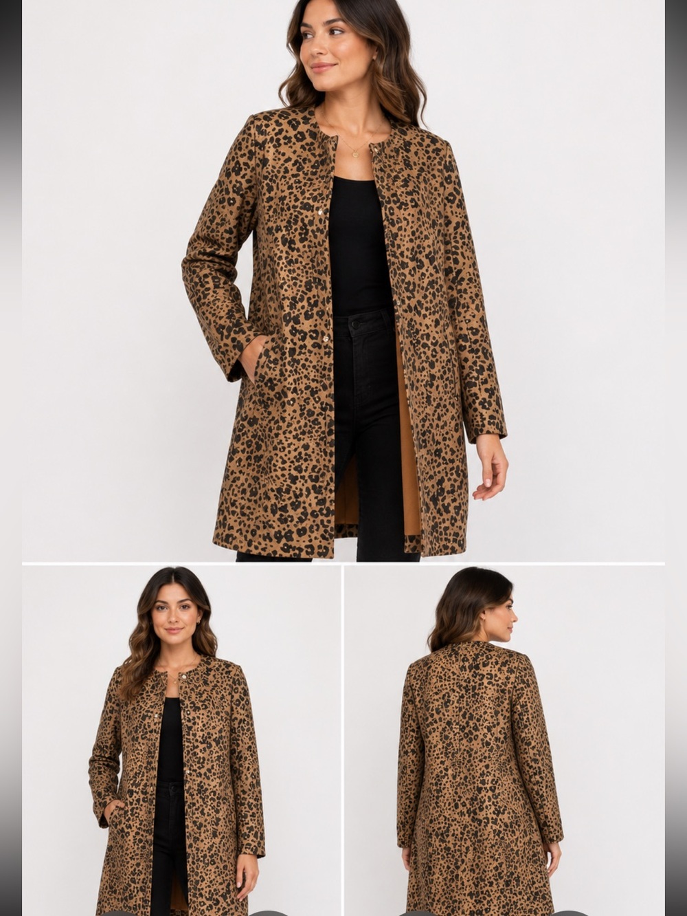 Marc New York leopard print coat size medium